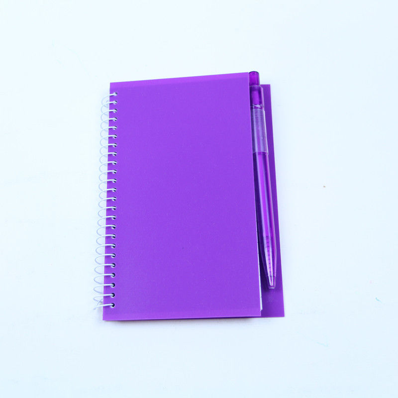 Lightweight Spiral Bound Book Printing Promotion Gift PP Notebook With Pen